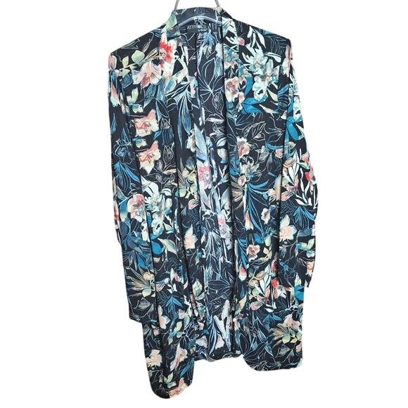 Attitudes by Renee QVC Woman 1x Multi-colored Floral Lightweight Sweater - Picture 2 of 6